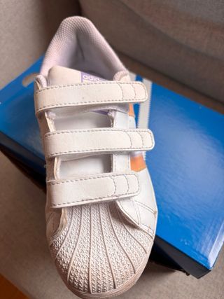 Adidas Superstar Talla 35 Rosa y Blanco y azul tur