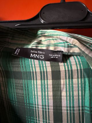 Vestido MNG cuadros verde talla M