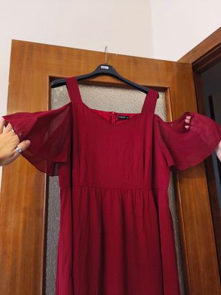 Abito elegante rosso scuro