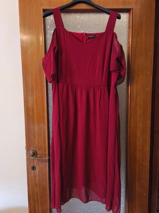 Abito elegante rosso scuro