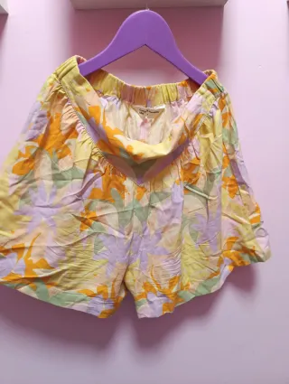 Blusa sin mangas floral y bermuda niña talla 12