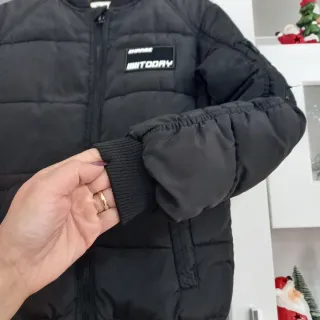 Giacca bomber imbottita nera bambino 11-12 anni