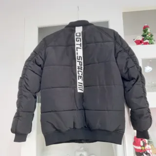 Giacca bomber imbottita nera bambino 11-12 anni