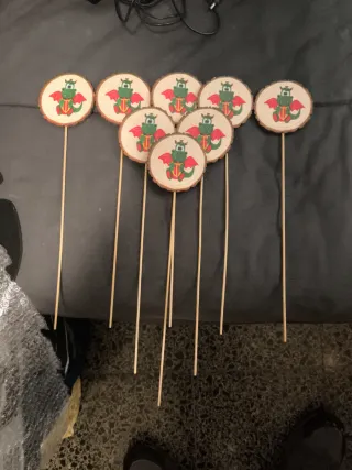 Decoración Sant Jordi Dragones Madera