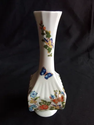 Violetero Porcelana Inglesa Flores Mariposa