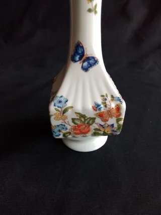 Violetero Porcelana Inglesa Flores Mariposa