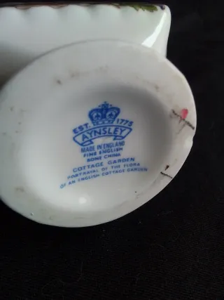 Violetero Porcelana Inglesa Flores Mariposa