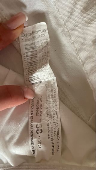 Pantalón cargo blanco Stradivarius