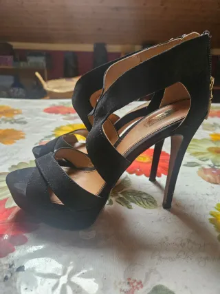 Sandalias de plataforma negras