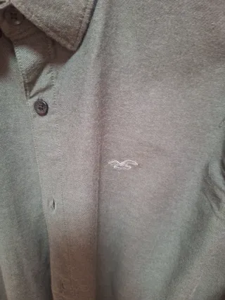 Camisa Hollister Verde Talla XXL Hombre