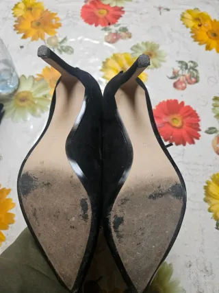 Zapatos tacón negros con cremallera