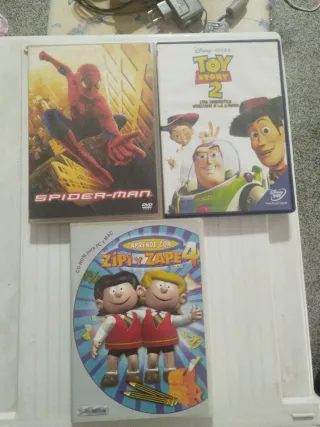 Pack 3 DVDs: Spiderman, Toy Story 2, Zipi y Zape 4