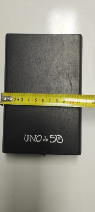 Caja joyero Uno de 50 negra con candado