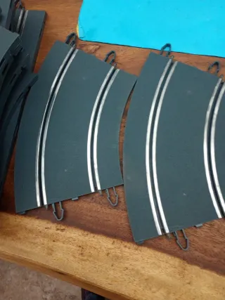Scalextric: 8 curvas y 4 rectas pista gris