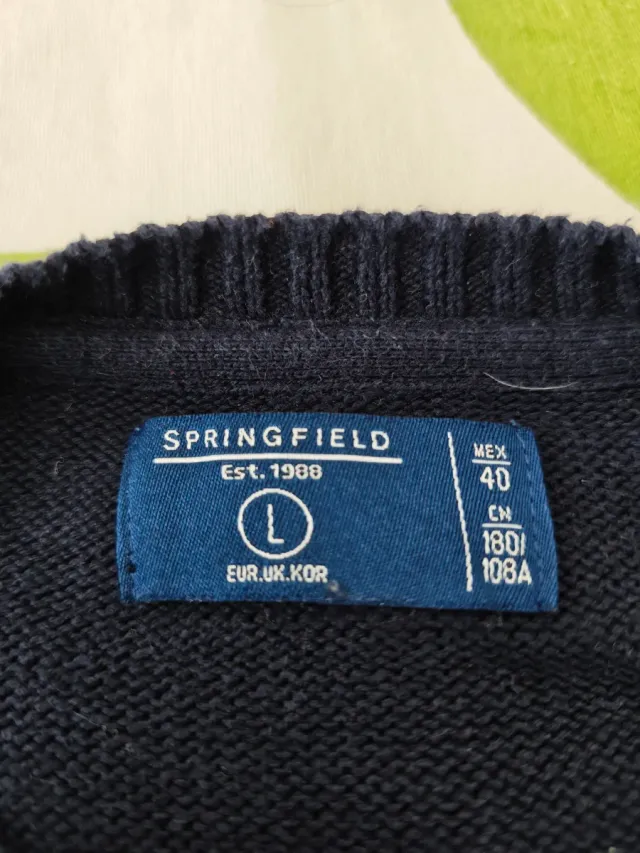 Jersey Springfield Talla L Azul y Blanco