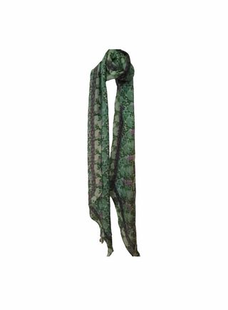 Pashmina Roberto Cavalli Seta Verde Viola
