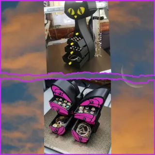 Pack Joyeros 3D Gato Místico y Mariposa