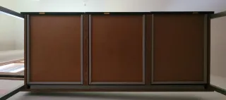 Escritorio Moderno Negro y Plata 120x50 cm