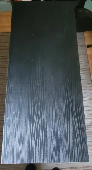 Escritorio Moderno Negro y Plata 120x50 cm