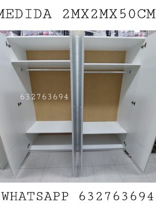 Armario 2x2x0.5m Beige/Marrón