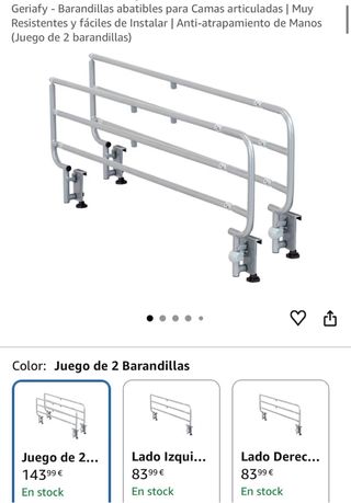 Geriafy Barandillas abatibles para cama