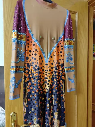 Traje de Carnaval Dorado y Azul