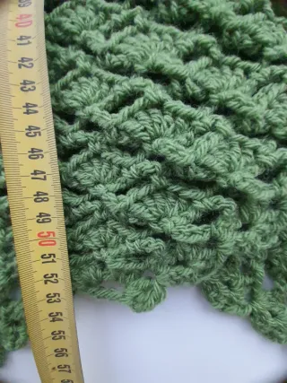 Toquilla crochet mujer verde pistacho