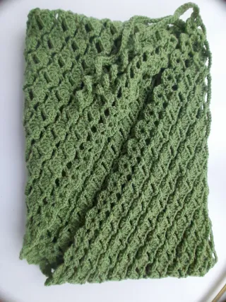 Toquilla crochet mujer verde pistacho