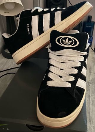 Zapatillas Adidas Campus Negras y Blancas