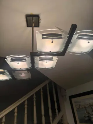 Lámpara de techo moderna cristal y metal