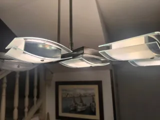 Lámpara de techo moderna cristal y metal