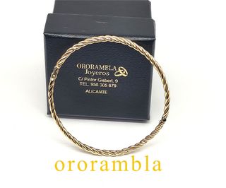 Pulsera rizada oro 18k
