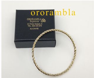 Pulsera rizada oro 18k
