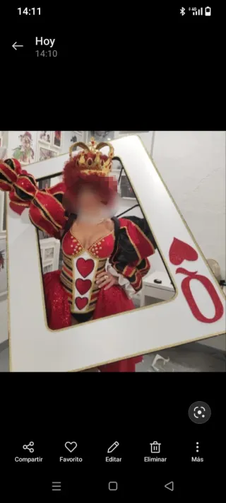 Disfraz Reina de Corazones Talla Única