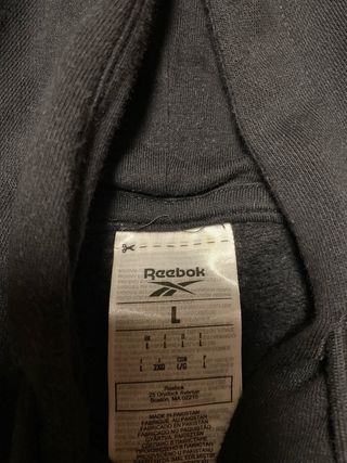 Sudadera Reebok Negra con Logo original no replica