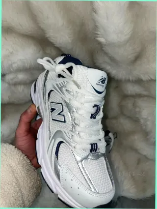New Balance 530 Blanco Plata Marino