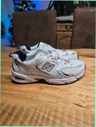 New Balance 530 Blancas Plata Marino