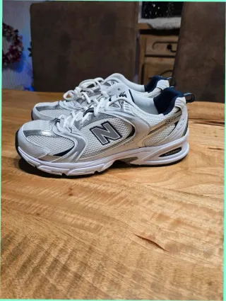 New Balance 530 Blancas Plata Marino