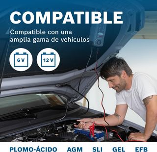 Bosch Cargador de Batería para Coche C30, 3,5 Ampe