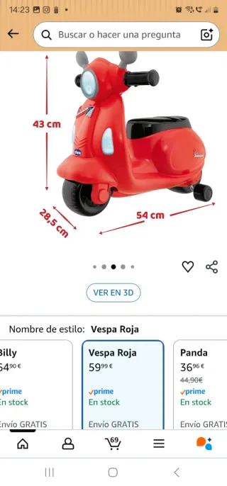Correpasillos Vespa bebé con sonidos