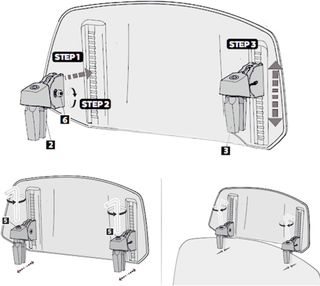 Shkalacar Extensión del parabrisa para moto, Defle