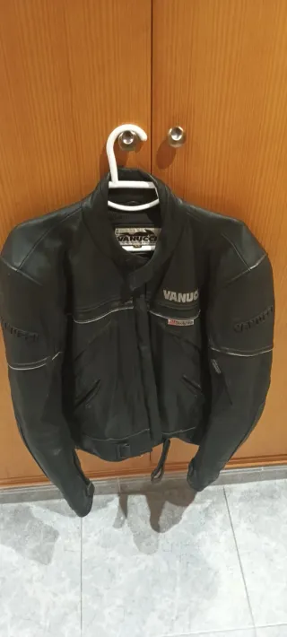 Chaqueta de cuero VANUCCI para moto