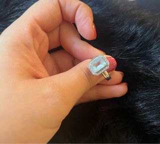 Anillo de lujo oro blanco con diamantes