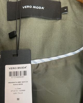 Parka Verde Mujer fino cortavientos nuevo etiqueta