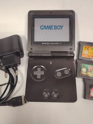 Nintendo Game Boy Advance SP +Cargador+Juegos