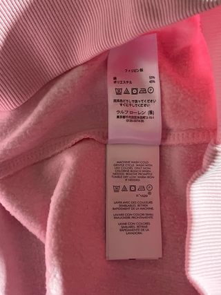 Sudadera Polo Ralph Lauren Oso Rosa Talla M