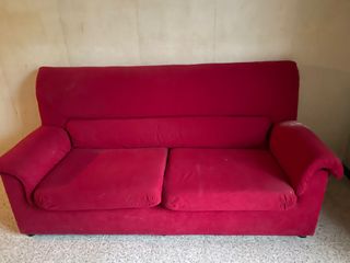 Sofá 2 plazas rojo