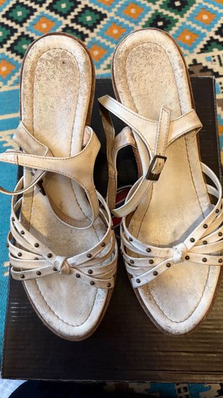 Sandalias Beige Mujer Talla 38