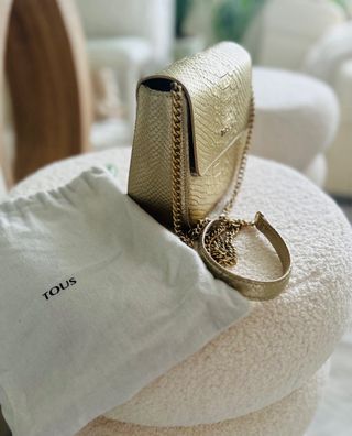 Bolso bandolera Tous dorado