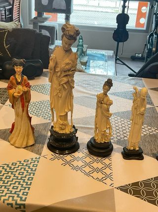 Set di 2 Figure di Bambole Giapponesi